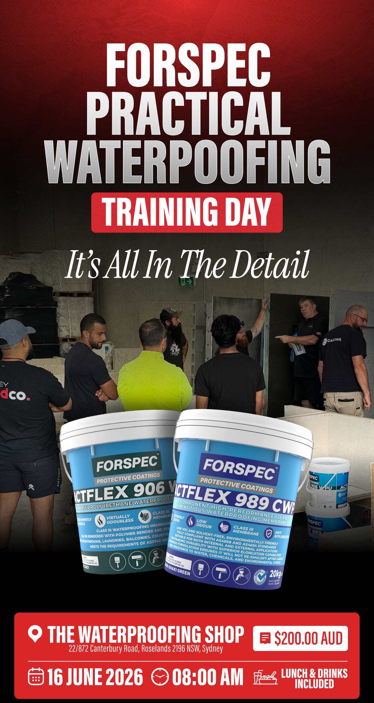 FORSPEC Practical Waterproofing Training – June 16, 2026