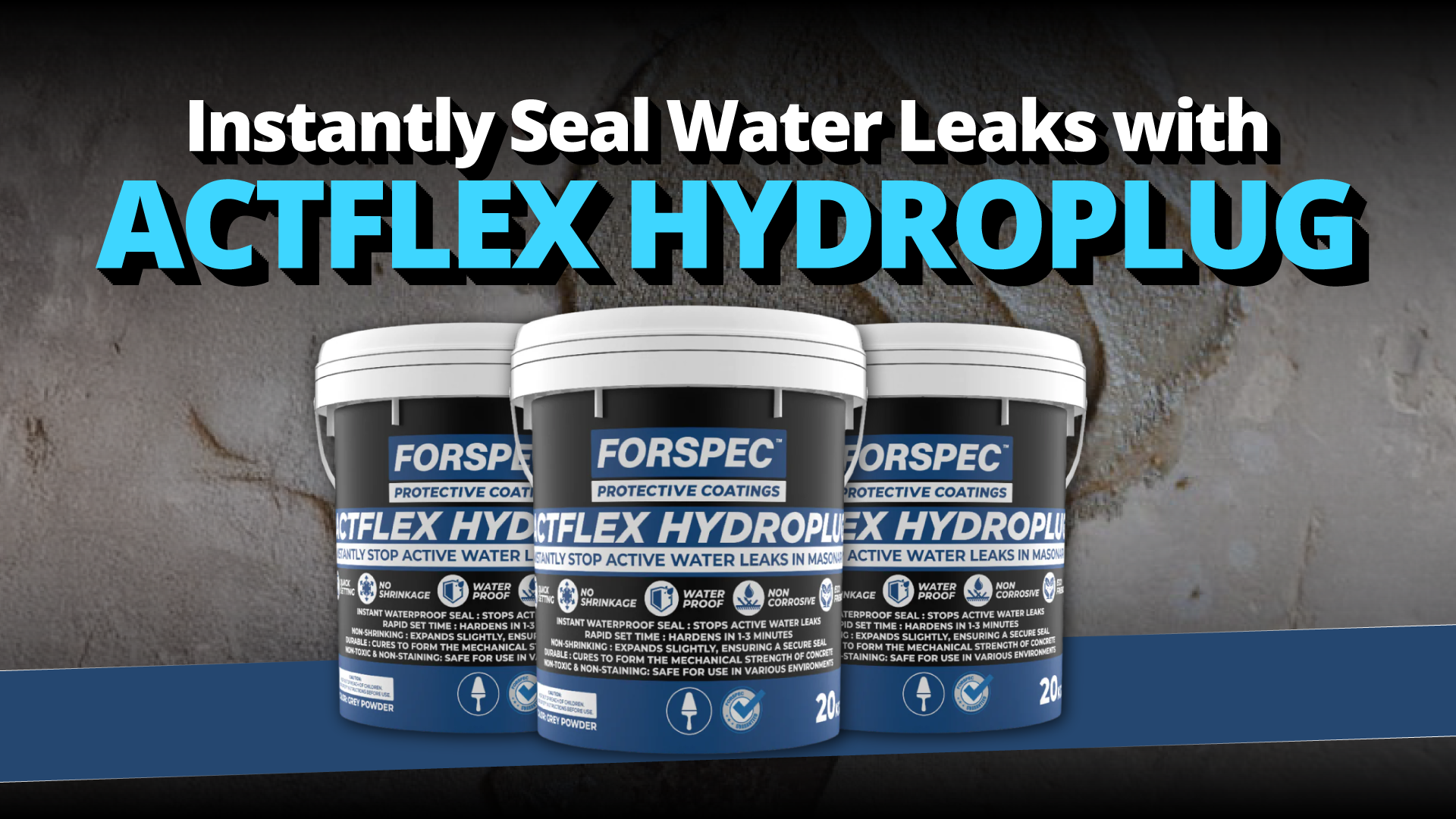 Instantly Seal Water Leaks with ACTFLEX HYDROPLUG