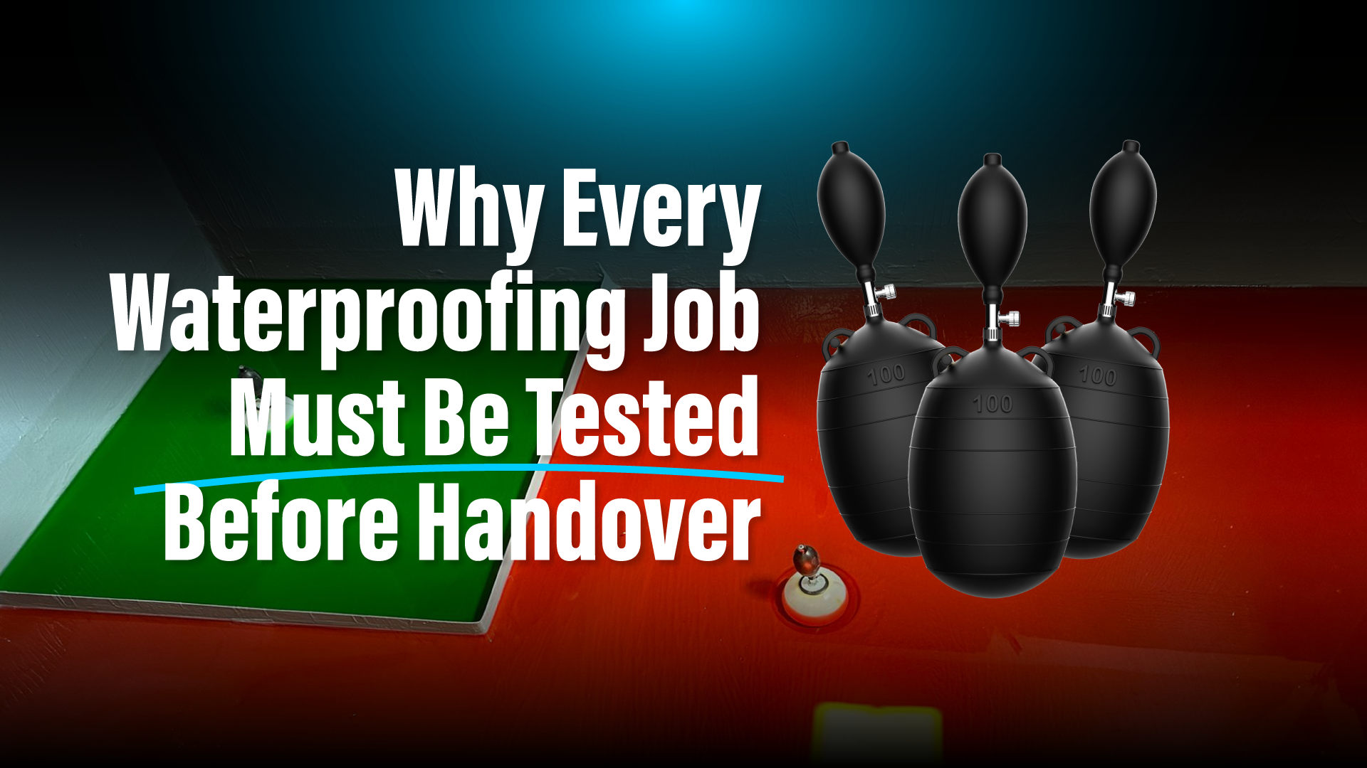 Flood Test Balloons – Why Every Waterproofing Job Must Be Tested Before Handover