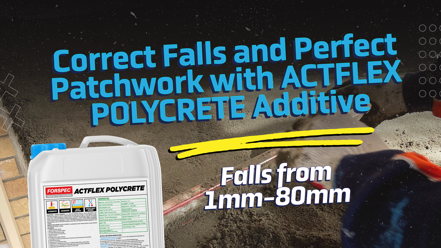 Correct Falls and Perfect Patchwork with ATCFLEX POLYCRETE Additive