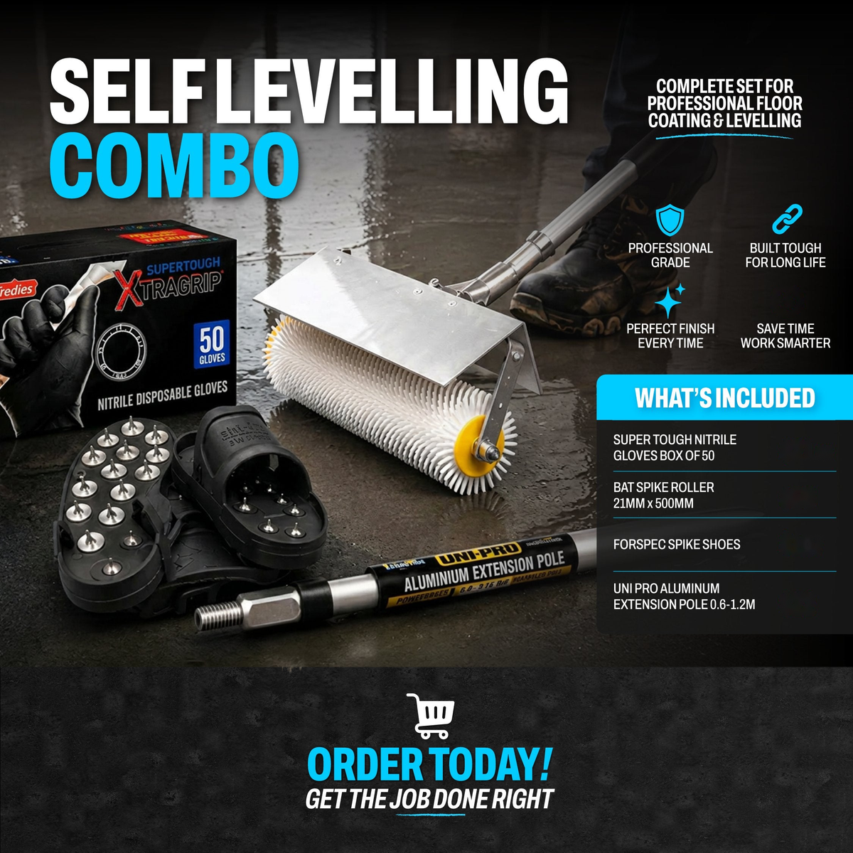 Self Levelling Combo - Complete Set for Professional Floor Coating & Levelling