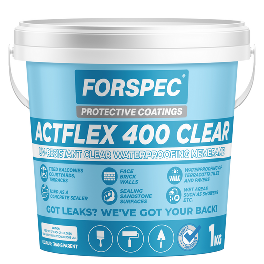 ACTFLEX 400 CLEAR WATERPROOFING MEMBRANE STOPS LEAKS