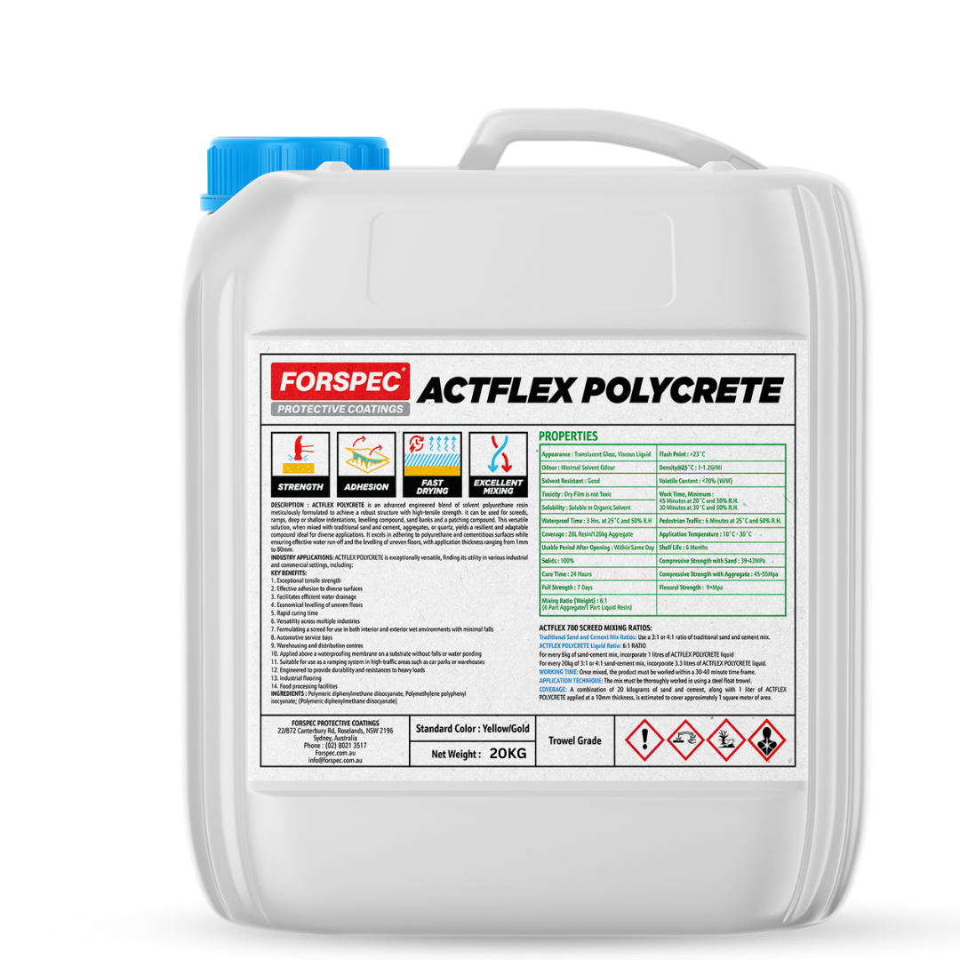ACTFLEX PolyCrete Screed and Patching Additive 20kg