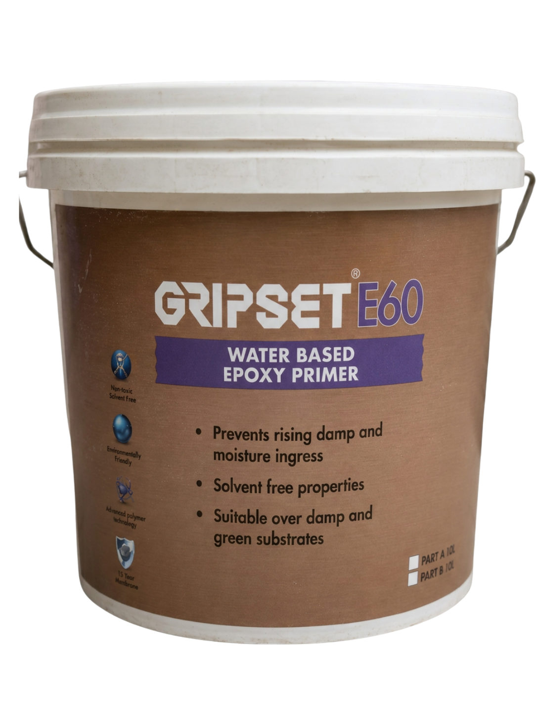 GRIPSET E60 water based epoxy primer for damp concrete and moisture barrier applications
