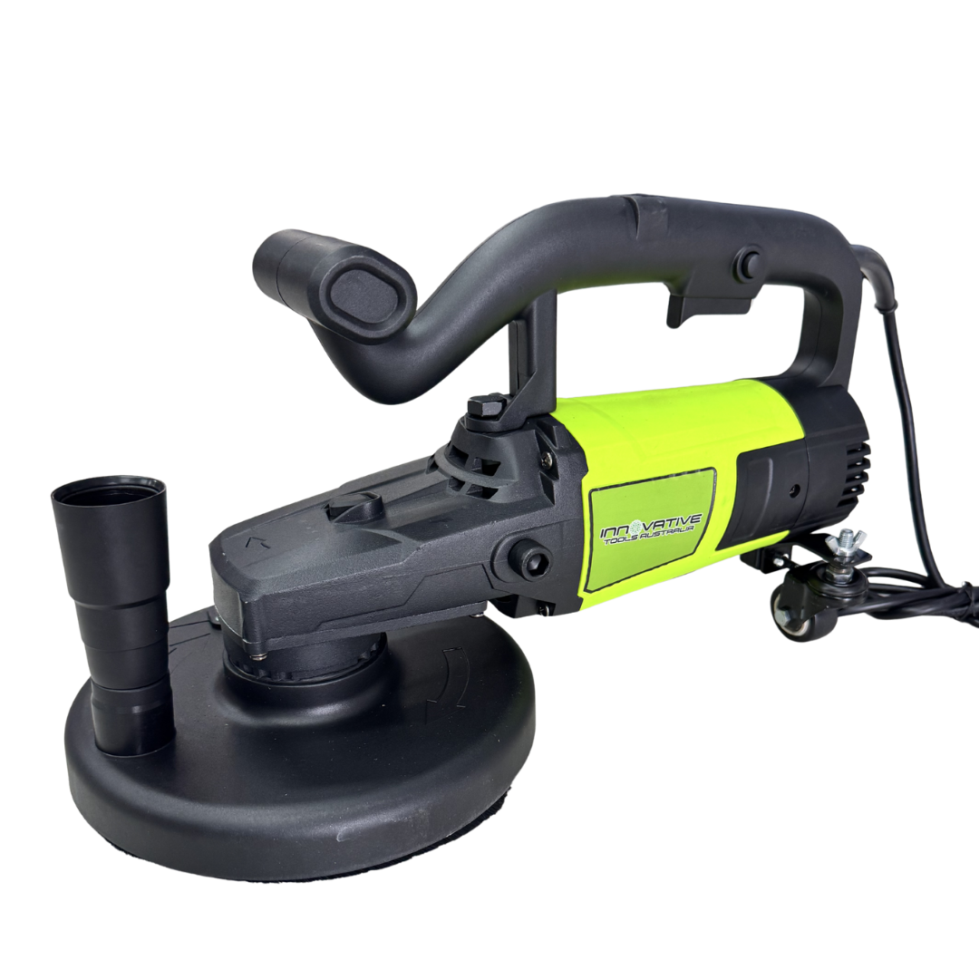 Innovative Tools 180mm concrete grinder dust shroud with vacuum extraction port for dust-free concrete grinding, surface preparation, coating removal, and polishing applications.