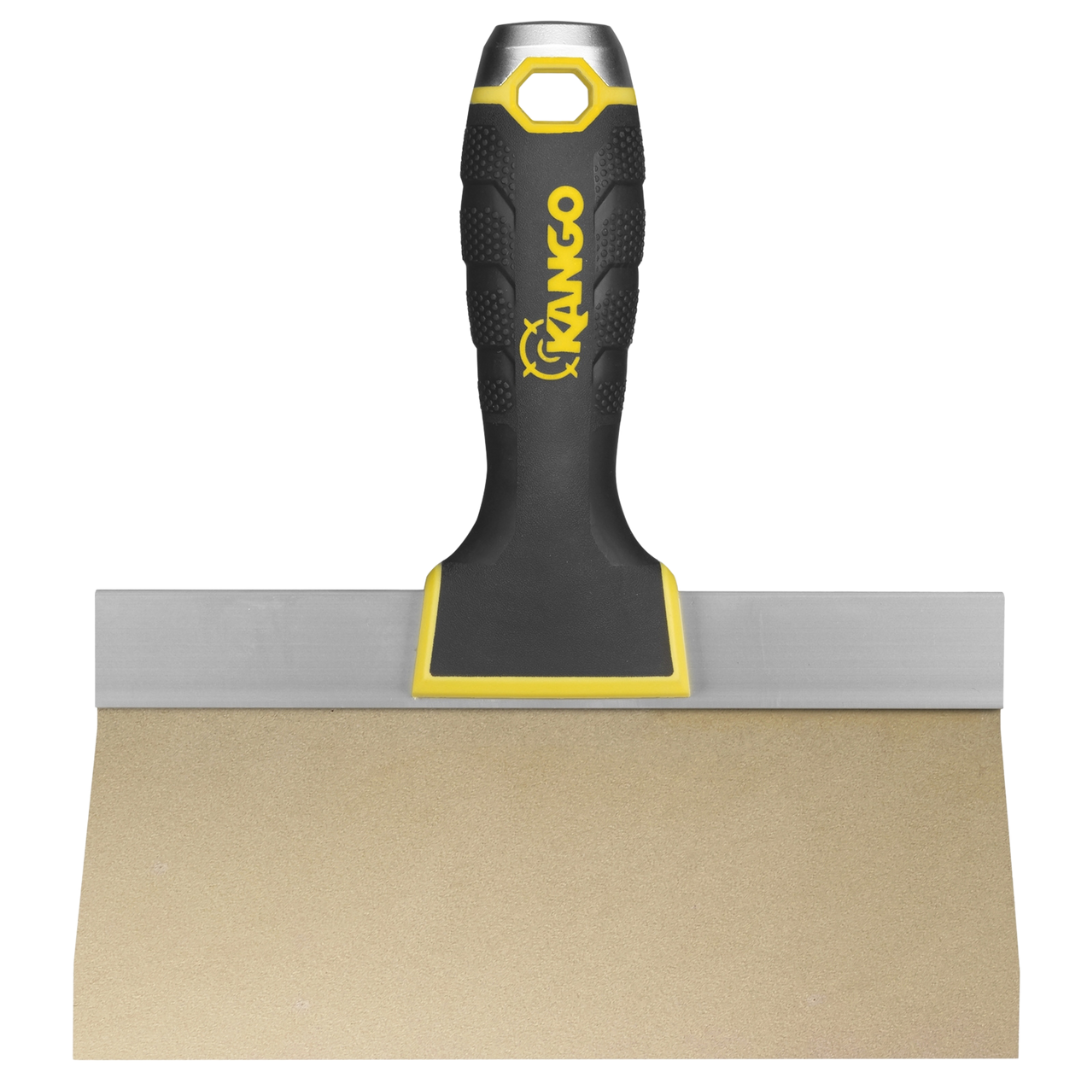 Kango Taping Knife 200mm with stainless steel blade and ergonomic soft-grip handle for applying, smoothing, and finishing joint compound, plaster, fillers, and waterproofing compounds