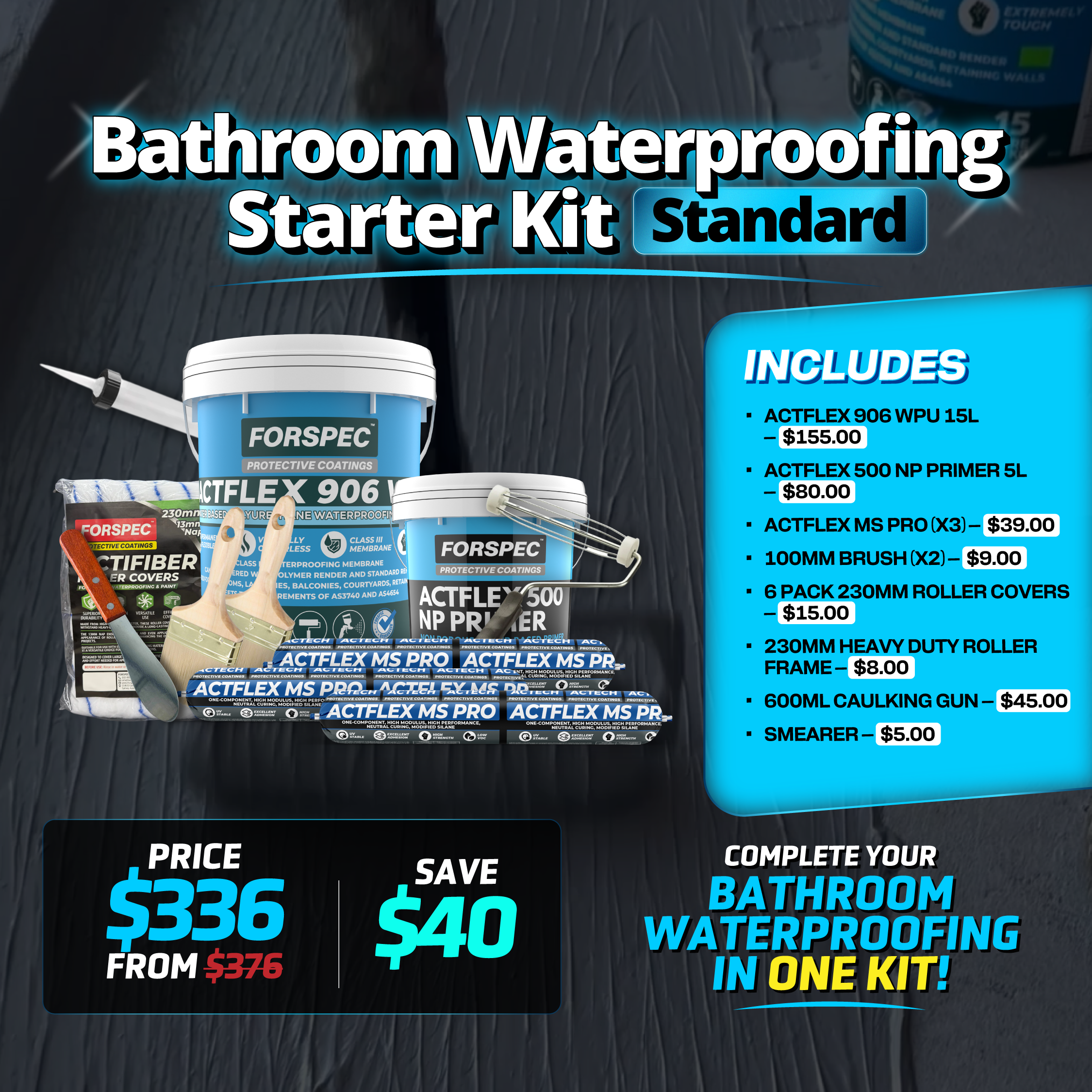 Starter Kit – Forspec Bathroom Waterproofing Standard