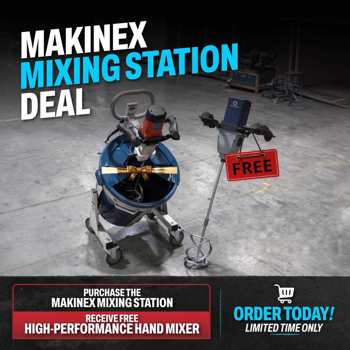 Makinex Mixing Station Deal - Buy the Mixing Station, receive a free high-performance hand mixer