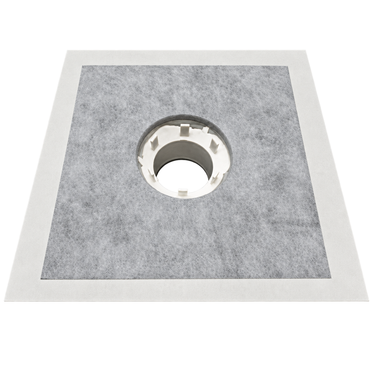 GRIPSET BRWPF square self-adhesive butyl rubber sealing patch designed to create a waterproof seal around floor wastes, pipe penetrations, and drainage outlets before applying waterproofing membranes.