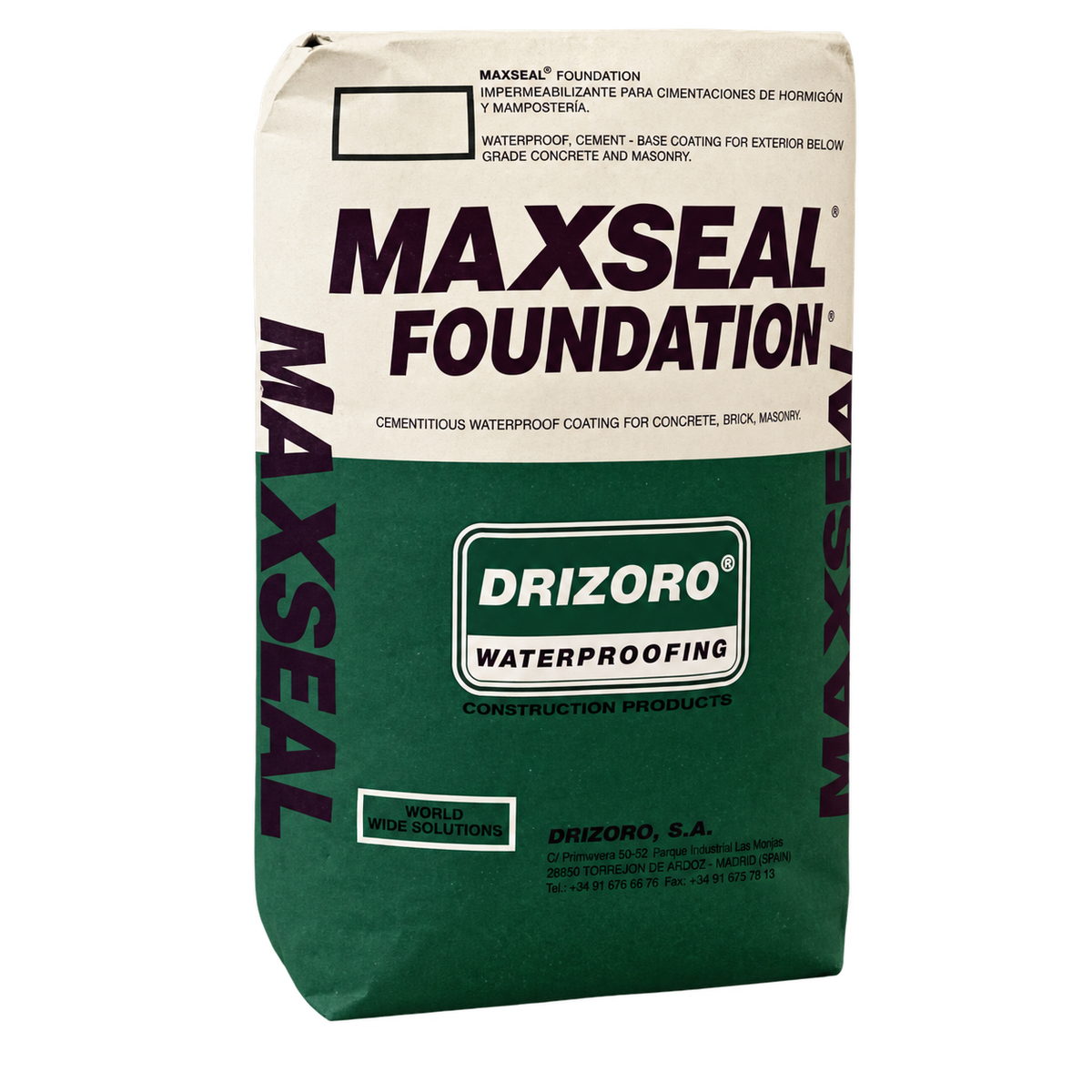 Drizoro MAXSEAL Foundation cementitious waterproof coating for concrete and masonry