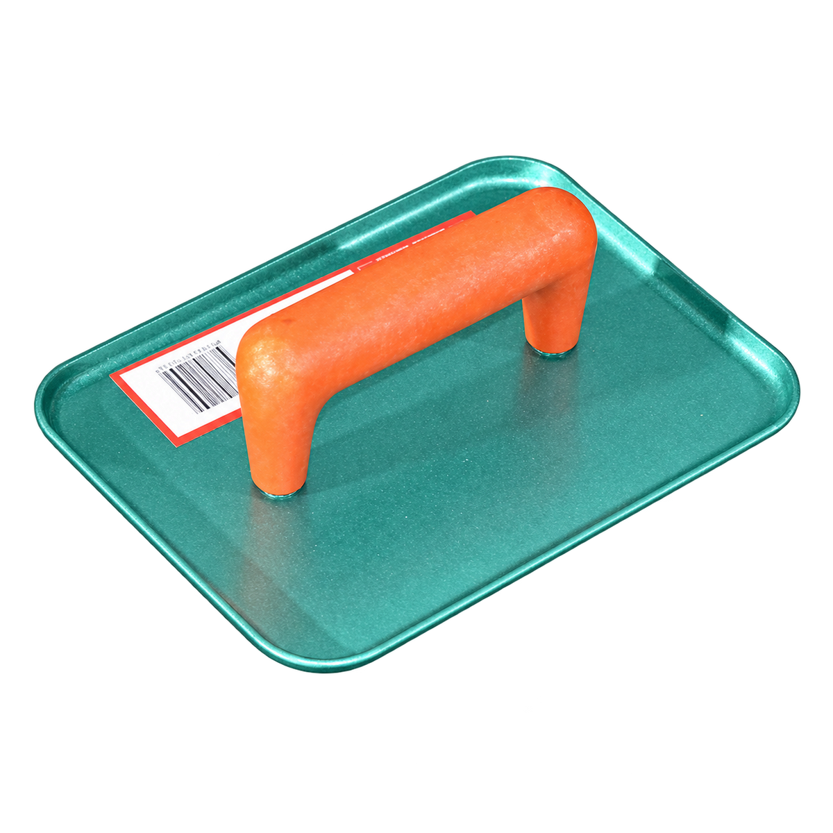 Masterfinish plastic hand float with ergonomic handle for smoothing, finishing, and texturing cement renders, grout, plaster, and concrete surfaces.