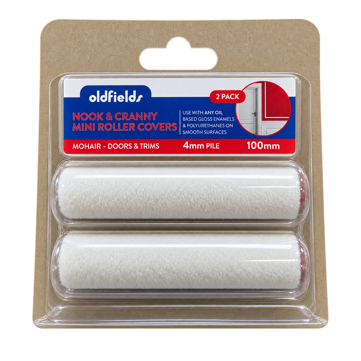 Oldfields Mohair Roller Cover 2pk