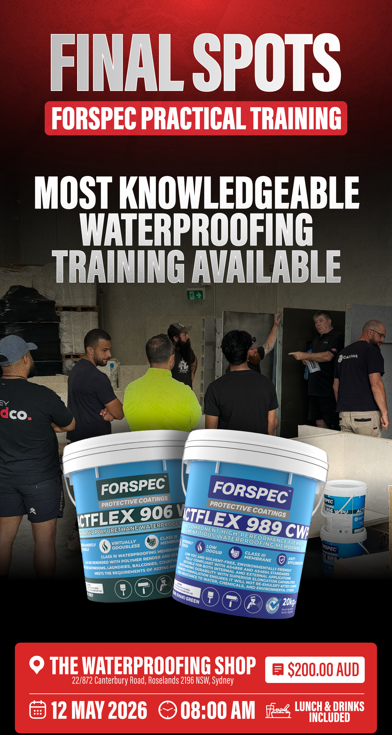 Secure Your Spots – FORSPEC Waterproofing Training (May 12)