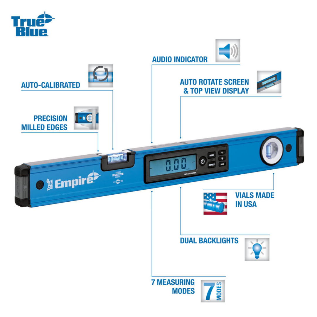 1200MM True Blue Digital Level - Empire