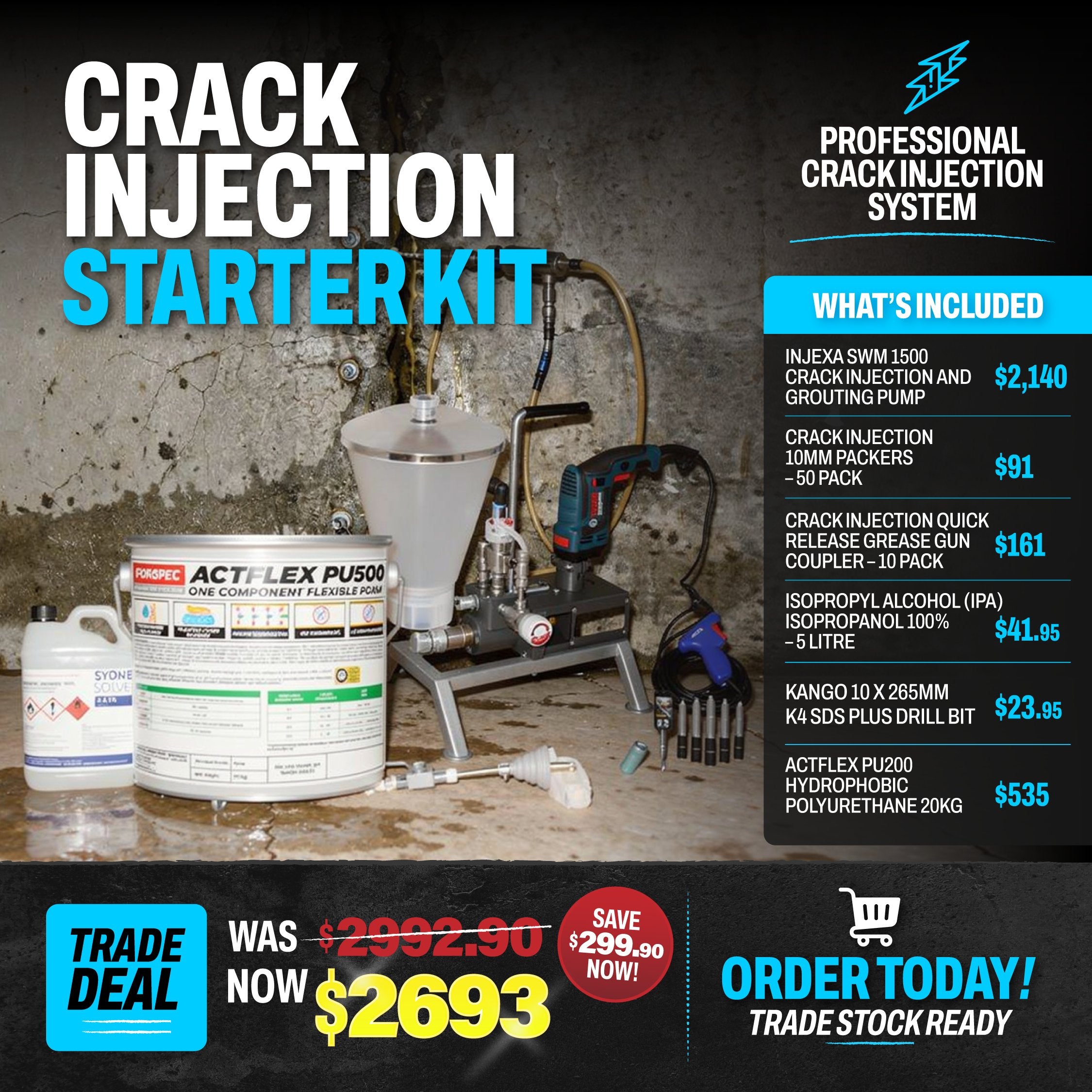 Crack Injection Starter Kit Standard - EOFY Trade Deal