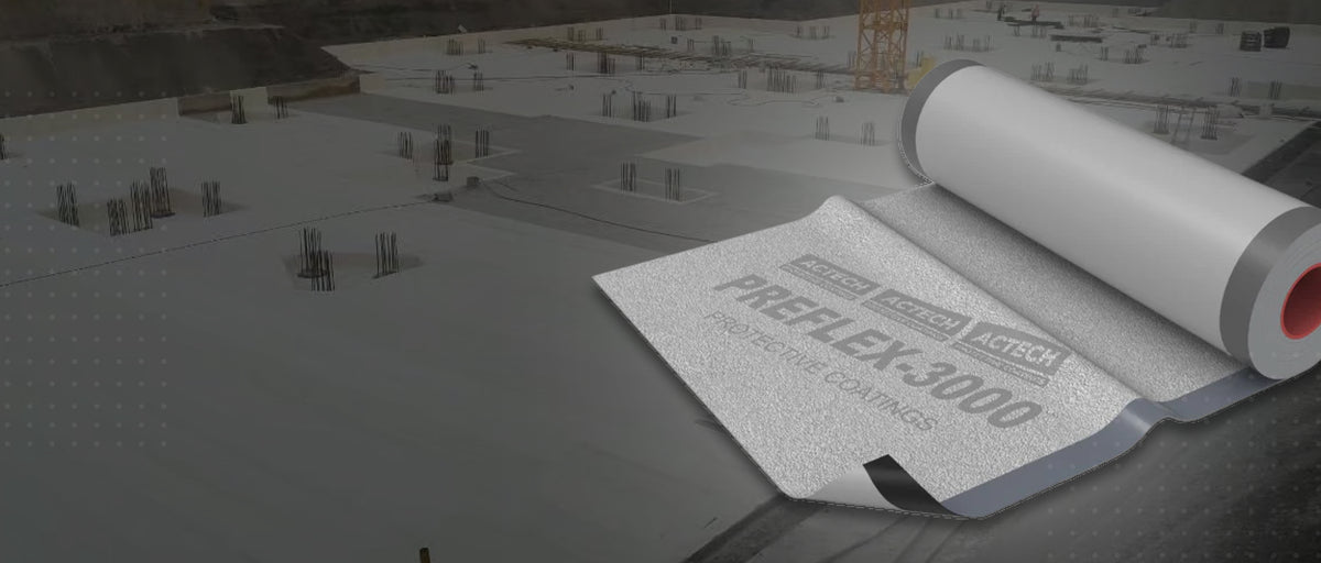 PREFLEX 3000 1M X 20M Pre-Applied HDPE Sheet Membrane