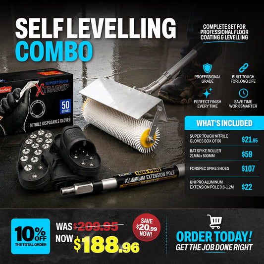 Self Levelling Combo - Complete Set for Professional Floor Coating & Levelling - was $209.95 now $188.96, save $20.99