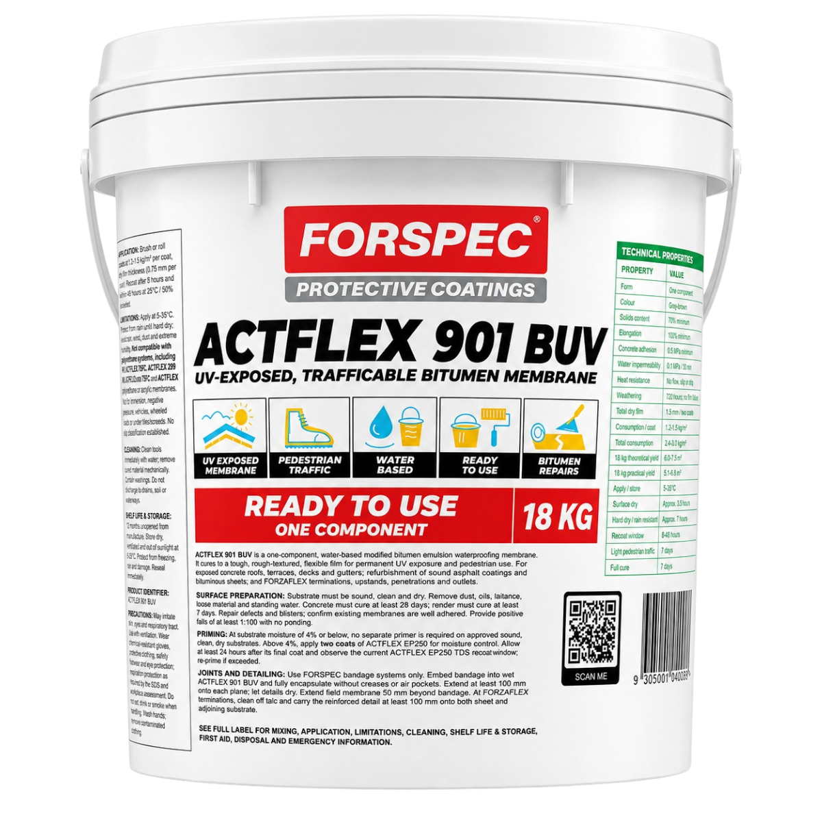 ACTFLEX 901 BUV 18Kg Bitumen UV Traffic