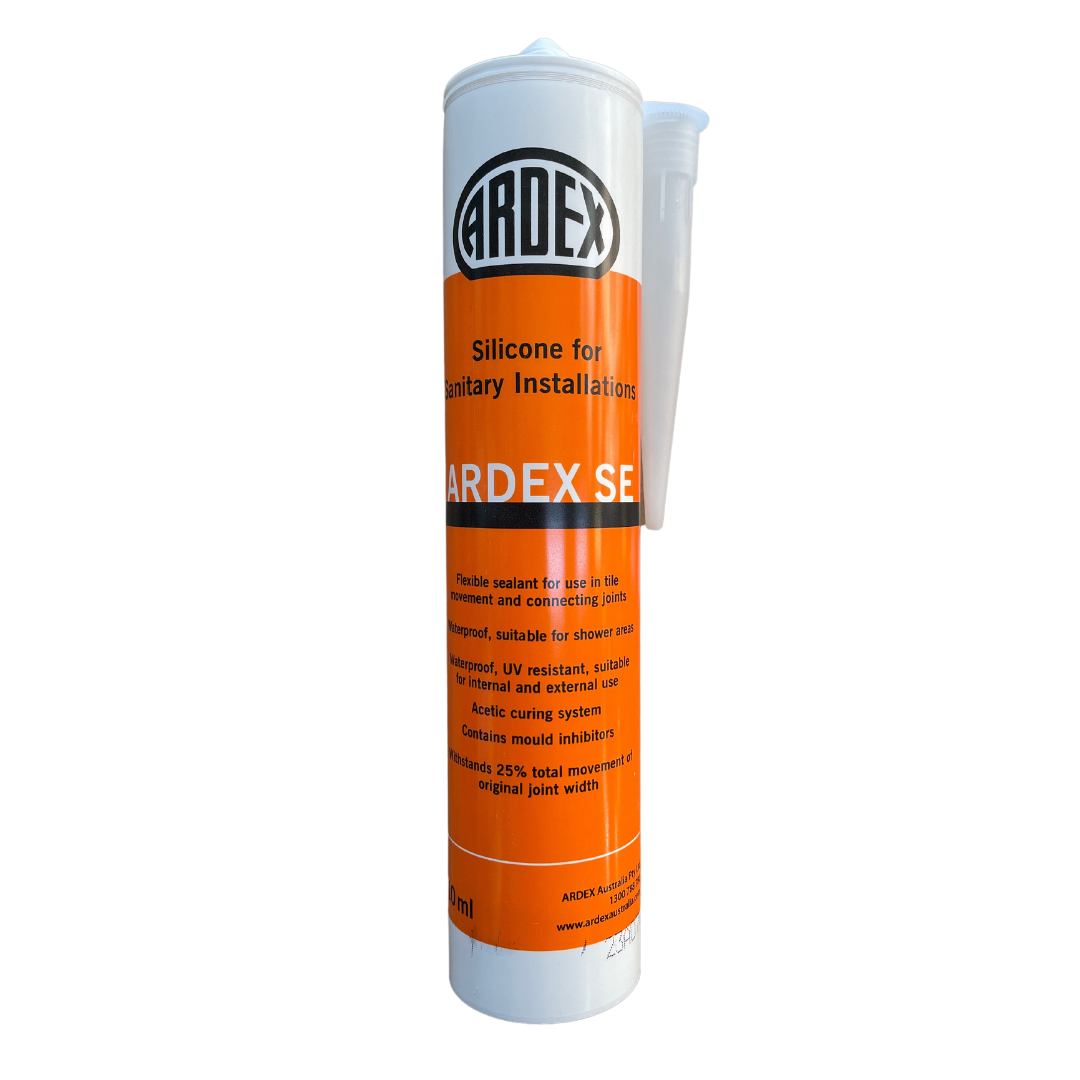 ARDEX SE 300mL silicone sealant for sanitary installations, ideal for bathrooms, kitchens, showers and wet areas, providing flexible, waterproof and mould-resistant sealing for internal and external applications.