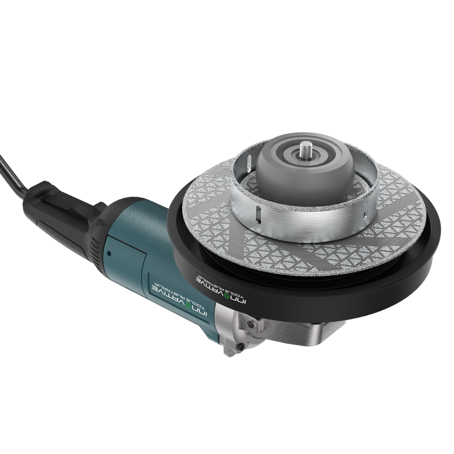 Concrete Puddle Flange Recess Disc for Grinding Precise Recesses Around Puddle Flanges Prior to Waterproofing Membrane Installation.