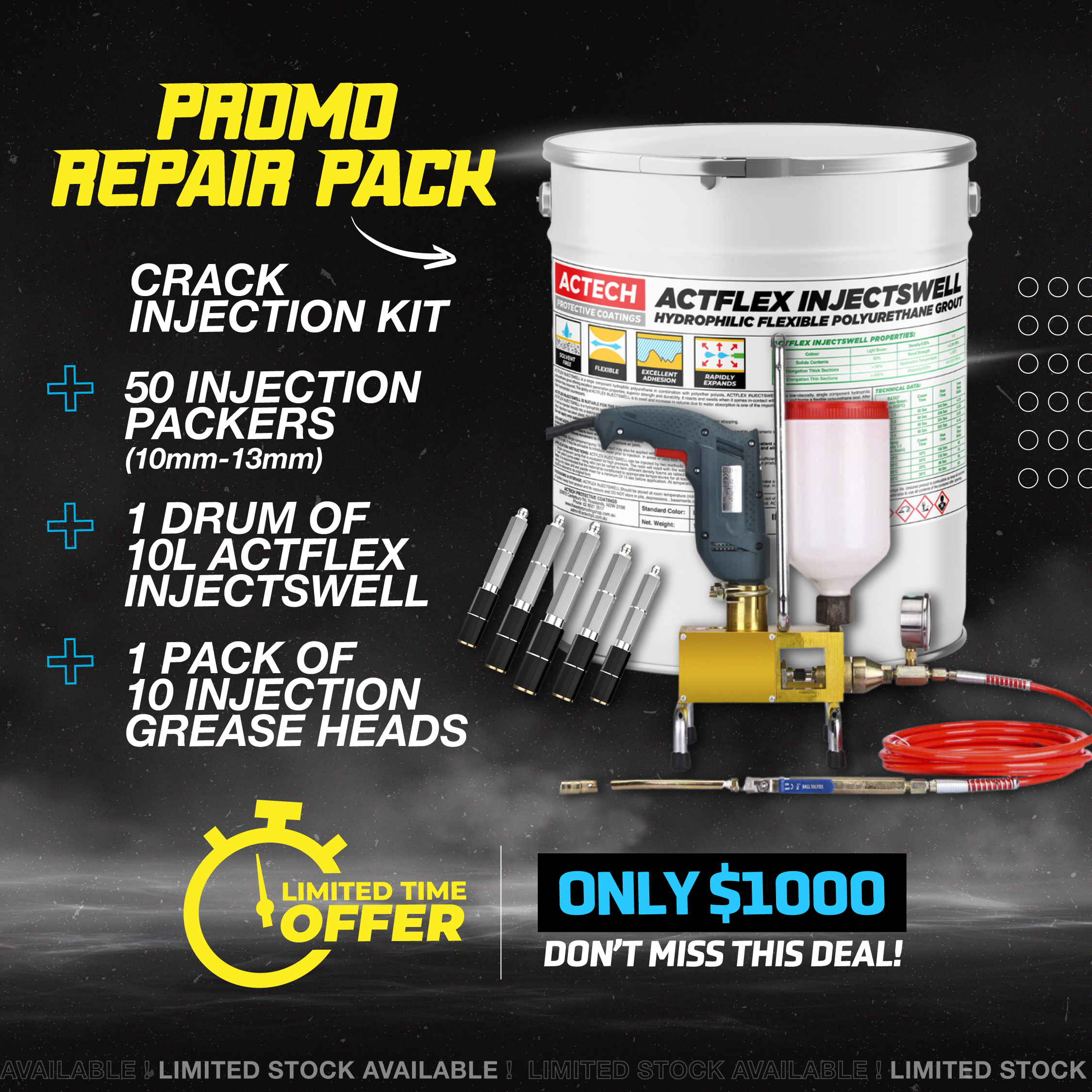 Concrete Crack Injection Repair Promotion 