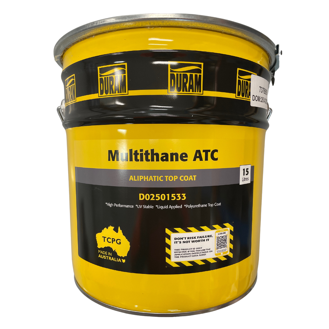 DURAM Multithane ATC Aliphatic Top Coat 15L polyurethane coating for UV-stable waterproofing systems