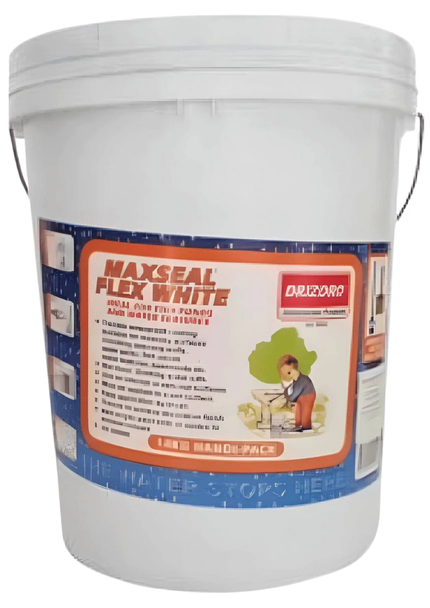 Drizoro MAXSEAL FLEX White Handipac 14kg flexible cementitious waterproofing membrane for concrete, masonry, bathrooms, balconies, retaining walls, and water-retaining structures.