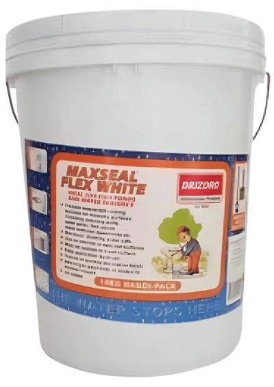 Drizoro MAXSEAL FLEX White Handipac 14kg flexible cementitious waterproofing membrane for concrete, masonry, bathrooms, balconies, retaining walls, and water-retaining structures.