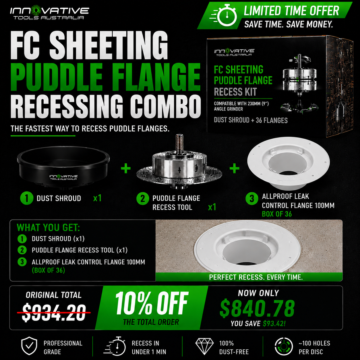 Puddle Flange Recess Combo