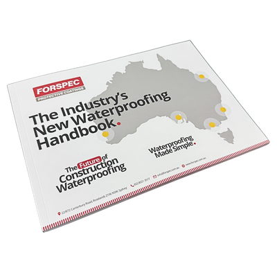 FORSPEC Waterproofing Handbook featuring the industry's new waterproofing handbook with technical guidance, product information, and best practice installation resources for waterproofing professionals.