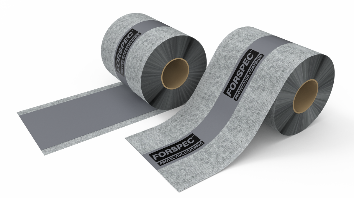 Forspec Expandoflex FT Expansion Tape 250mm x 25m fleece-backed flexible waterproof expansion joint tape for sealing movement joints, construction joints, and cracks in concrete, balconies, wet areas, and waterproofing systems.