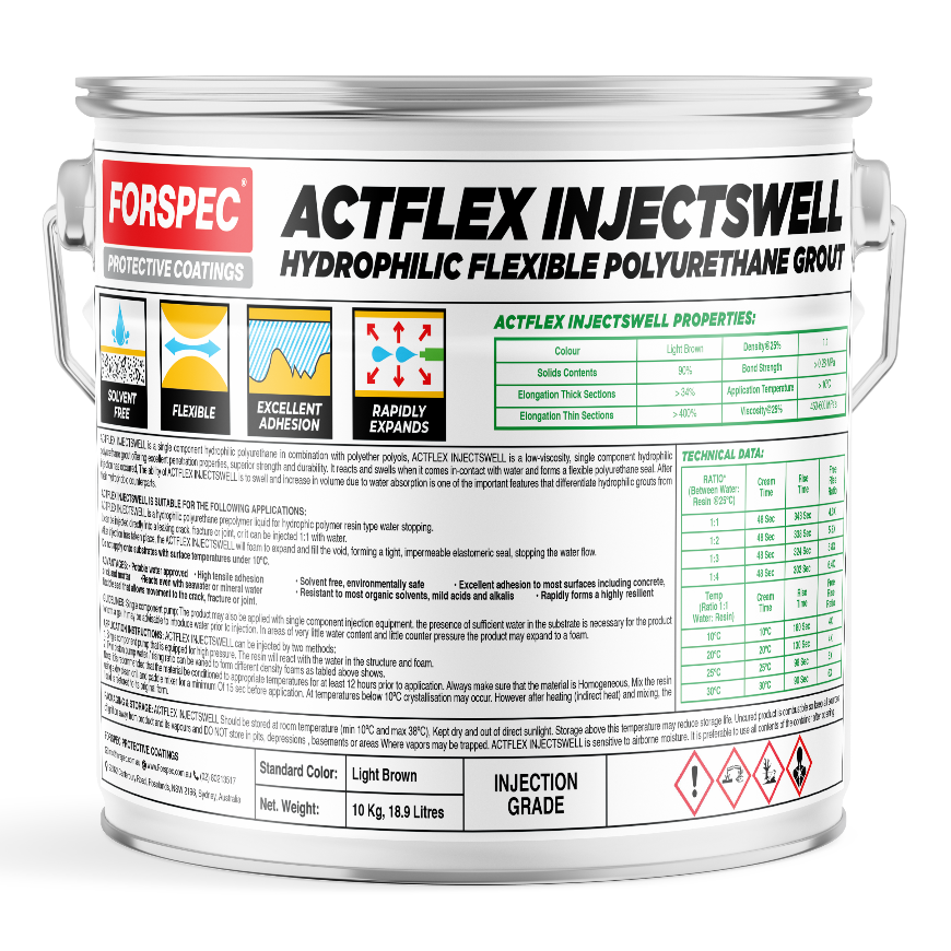 ACTFLEX Injectswell Hydrophilic Polyurethane injection 10L