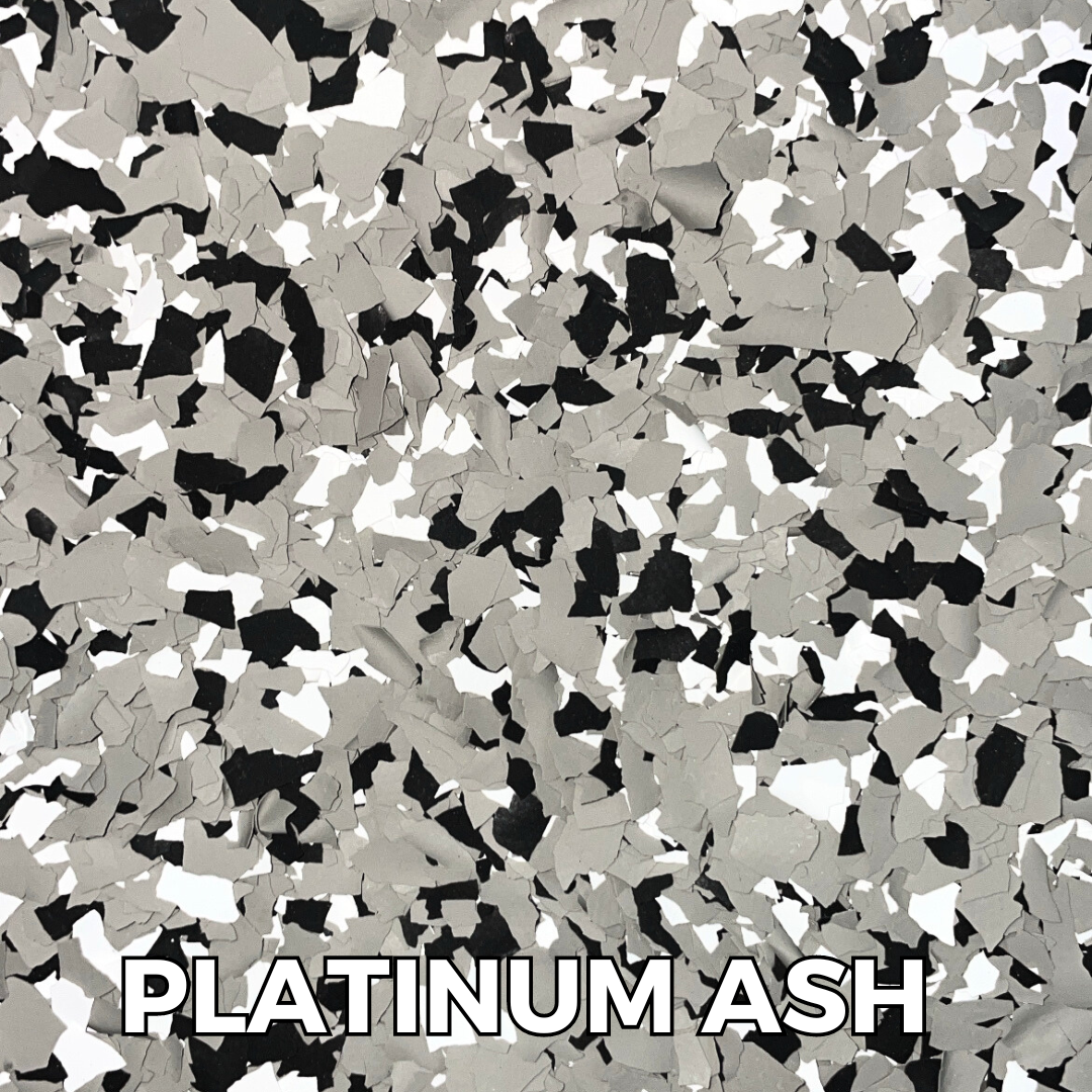 Platinum Ash - Flake X Decorative Vinyl Epoxy Flake