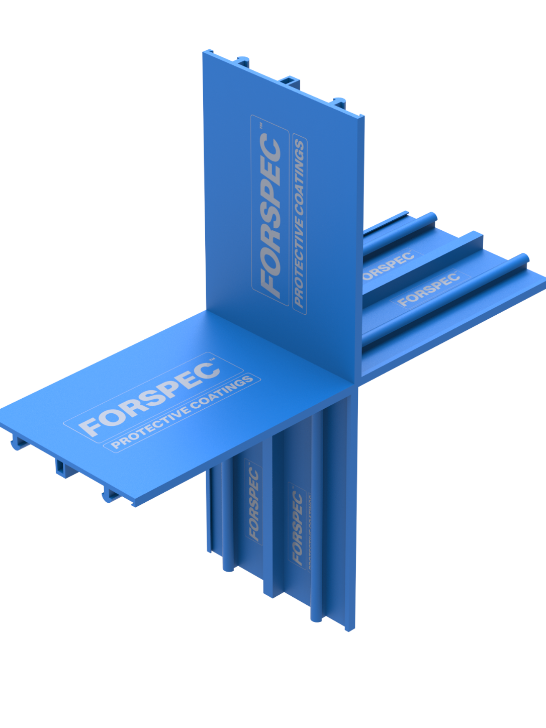 PREBAR PVC Waterstop Cross Piece External 150mm factory-fabricated four-way PVC junction for external concrete intersections, designed for reliable watertight waterproof detailing.