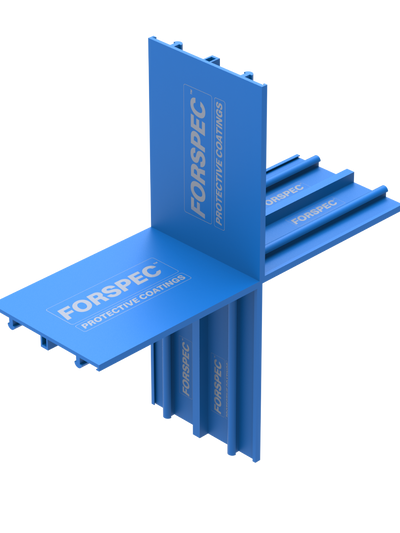 PREBAR PVC Waterstop Cross Piece External 150mm factory-fabricated four-way PVC junction for external concrete intersections, designed for reliable watertight waterproof detailing.