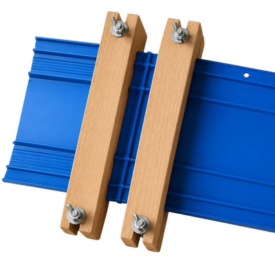 PREBAR PVC Waterstop Jig used to securely align and clamp PREBAR PVC Waterstop sections during heat welding for accurate installation and consistent watertight joints.