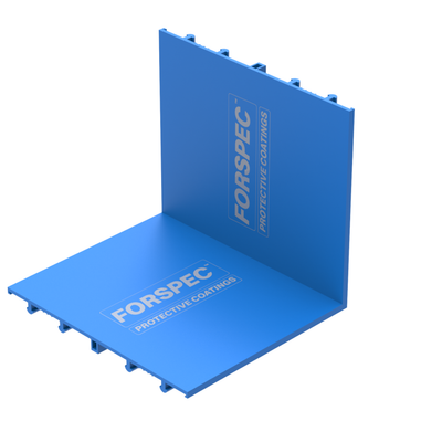 PREBAR PVC Waterstop Vertical L-Piece 250mm factory-fabricated corner fitting for creating watertight vertical concrete construction joints and waterproofing applications.