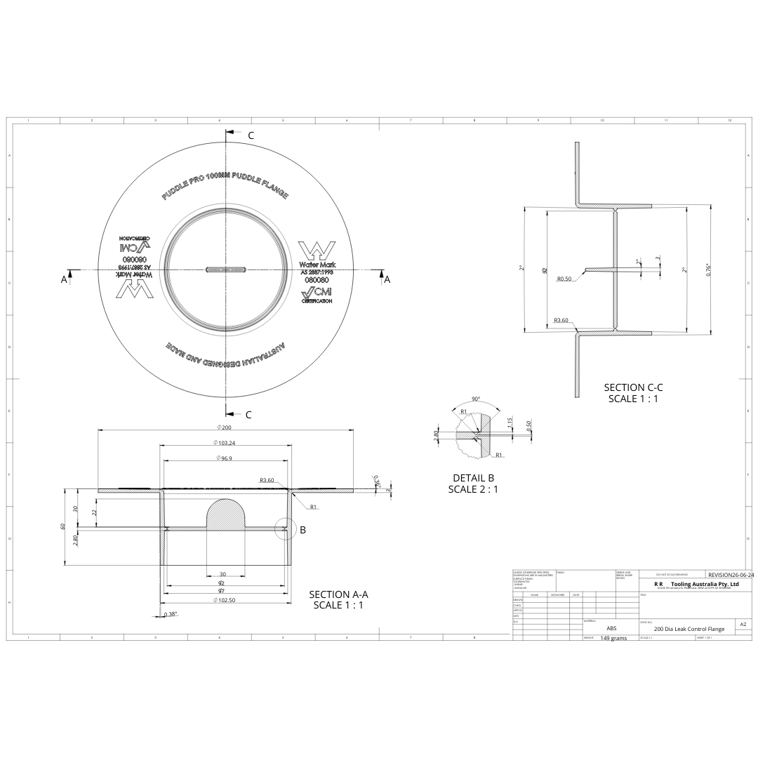 Puddle Pro 100mm Puddle Flange