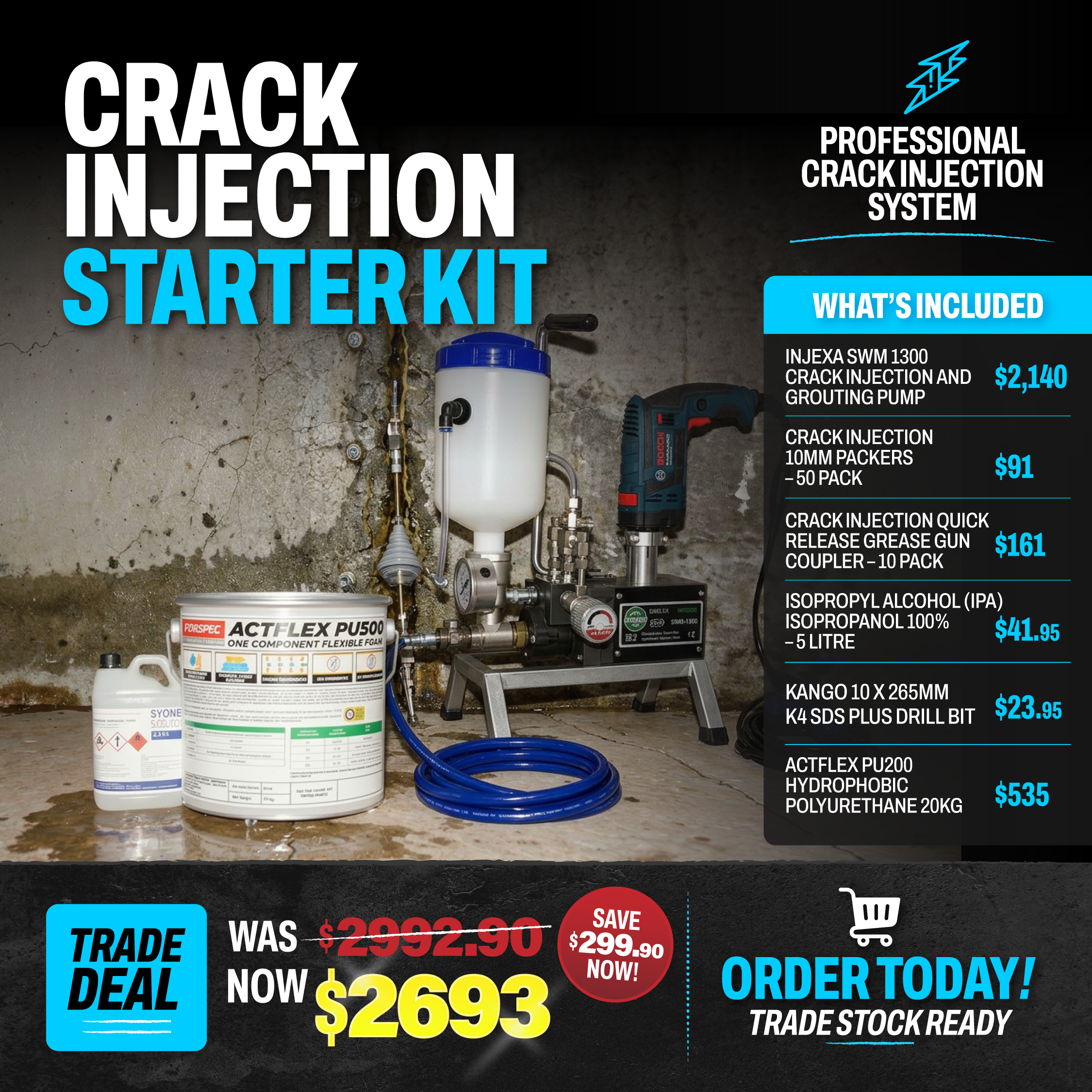 Starter Kit – Crack Injection System Standard