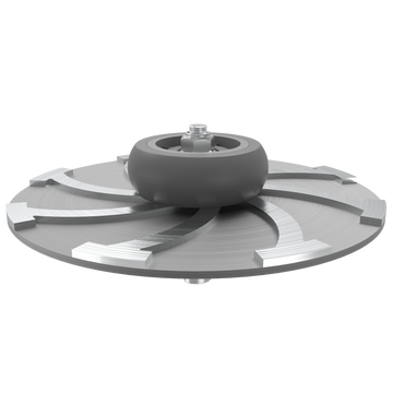 Concrete recess disc angled view