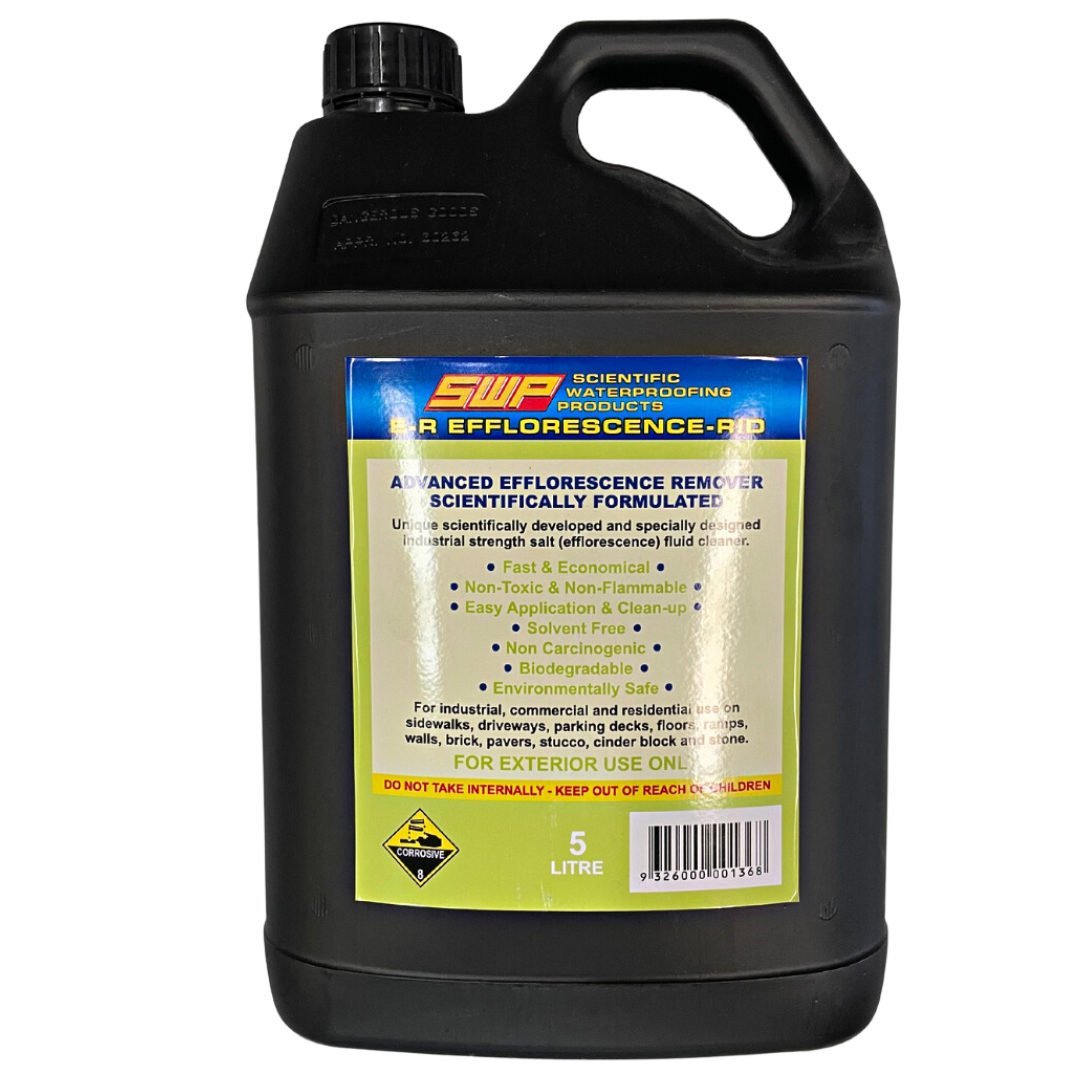 SWP Efflorescence-Rid 5L advanced efflorescence remover for concrete, brick, pavers and masonry surfaces