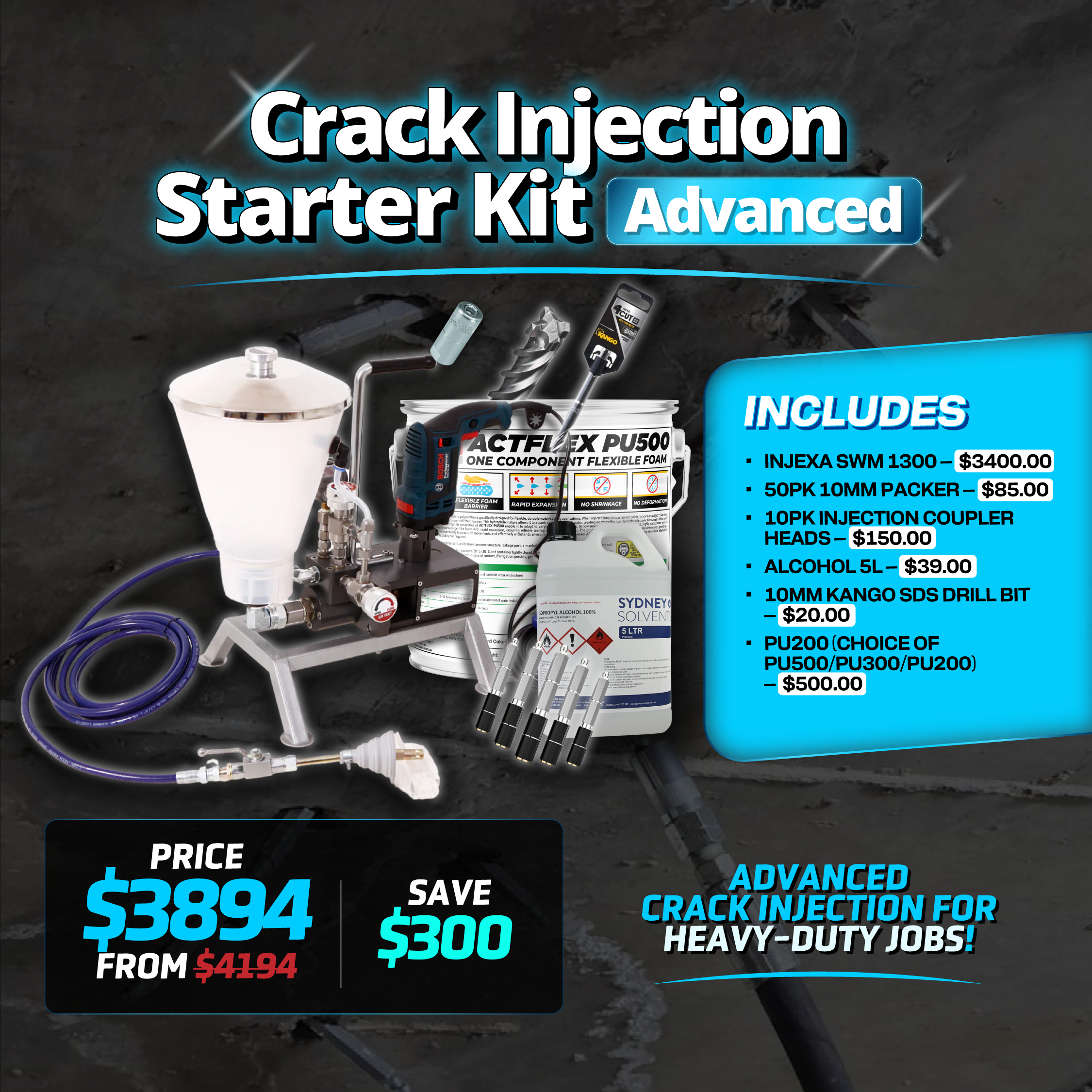 Starter Kit – Crack Injection System Advanced