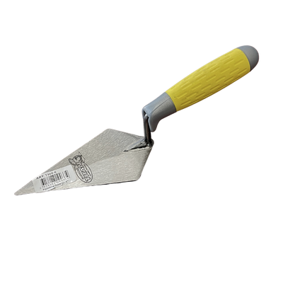 Titan Easy Mix 6-inch pointing trowel with a hardened steel blade and ergonomic handle for bricklaying, pointing, patching, and mortar application.