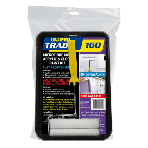 UNI-PRO Trade 160mm Micro-Fibre Paint Tray Kit