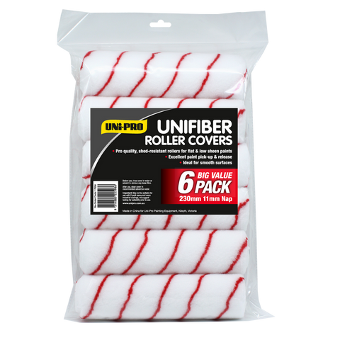 UNI-PRO Unifibre Roller Covers 6pk