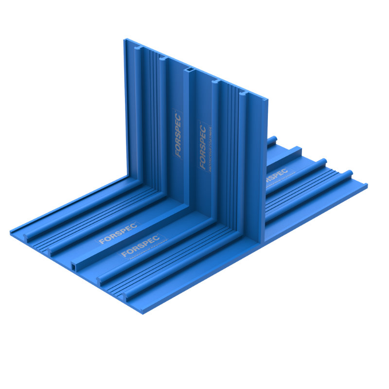 PREBAR PVC Waterstop Vertical T-Piece External 250mm for waterproof concrete intersections.