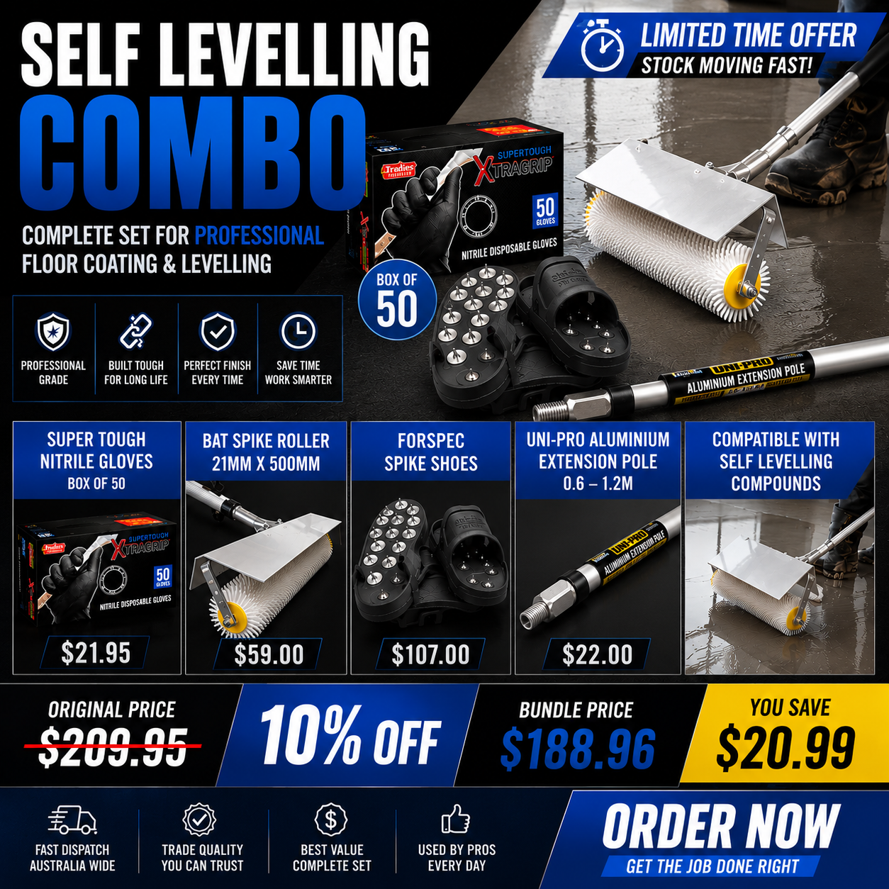 Self Levelling Combo | Professional Floor Coating kit