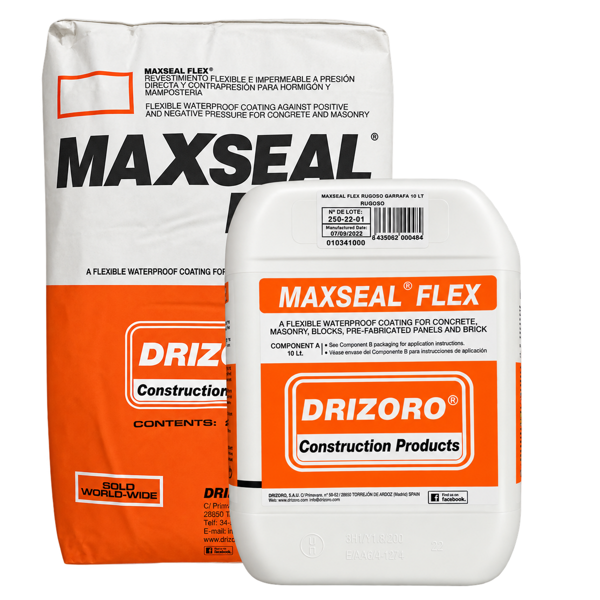 Drizoro MAXSEAL FLEX flexible waterproof coating for concrete, masonry, blocks and brick