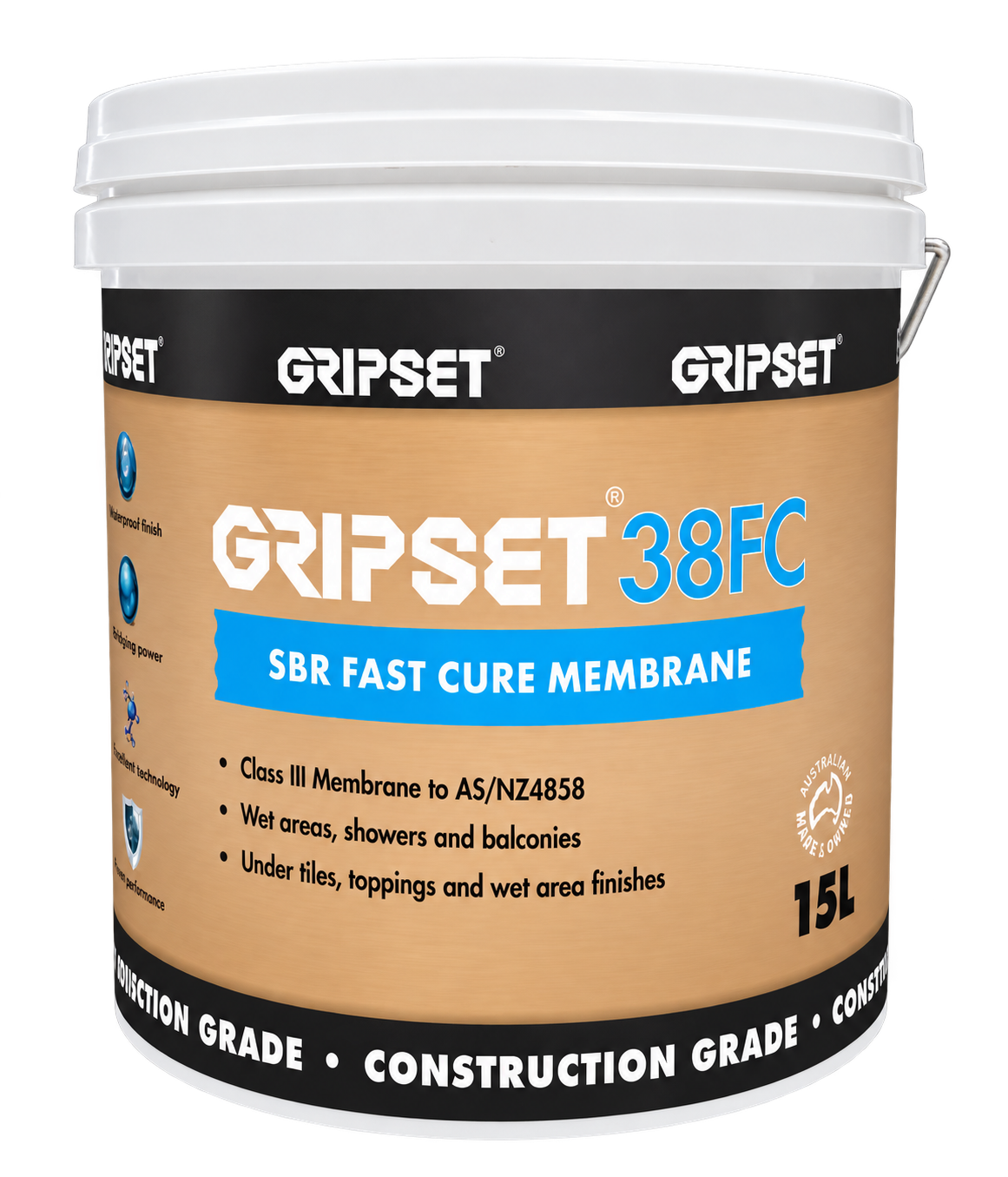 Gripset 38FC Water based Membrane 15L