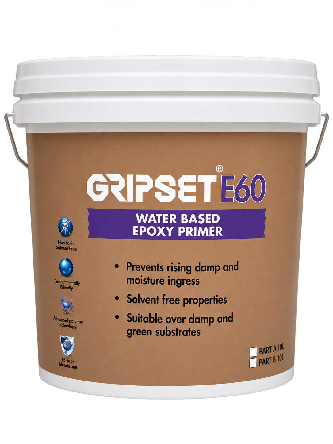 GRIPSET E60 water based epoxy primer for damp concrete and moisture barrier applications